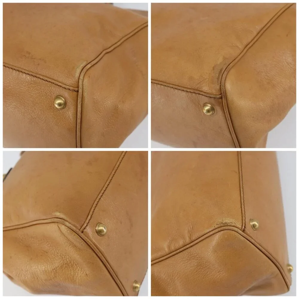 GUCCI Interlocking Hand Bag Leather Brown Gold - Picture 16 of 16